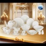 طقم سفره مدور كيرف 60 قطعه بون شاينا