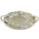 طقم صواني استالس 2 قطعه 18/10