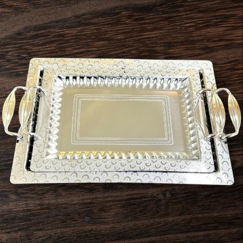 طقم صواني سيلفر 2 قطعه لوكس طقم صواني سيلفر 2 قطعه لوكس