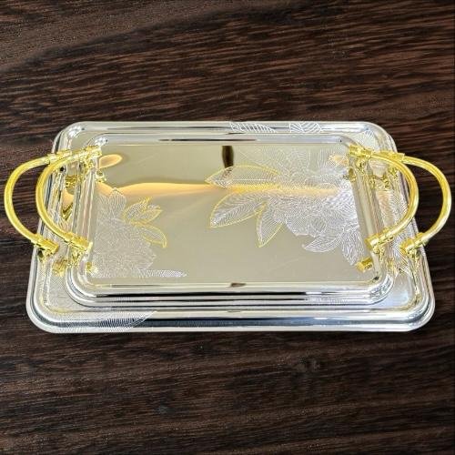 طقم صواني سيلفر 2 قطعه لوكس طقم صواني سيلفر 2 قطعه لوكس