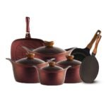 حلل 11 ق مدور (4 حلة + مقلاية + دبل جريل + بان كيك) ا