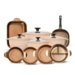 طقم حلل 14 ق بطوط نيوكلاين (4 حل + 4 غطاء متعدد +4 غطاء بيركس + جريل + طاجن)