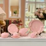 طقم شاي 24ق ZJ025 – لون بينك لامع