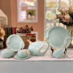 طقم شاي 24ق ZJ026 – لون منت لامع