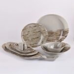 طقم عشاء 30ق فتحي محمود STRIPED GREY