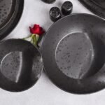 ⁦طقم عشاء 30ق فتحي محمود BLACK DOTS⁩ - الصورة ⁦2⁩