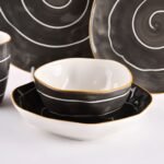 ⁦طقم عشاء 30ق فتحي محمود- spiral gray⁩ - الصورة ⁦2⁩