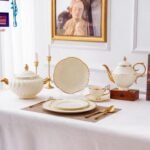 طقم سفره 63 ق مموج ذهبي