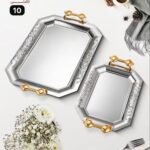 طقم صواني استالس 2 قطعه 18/10