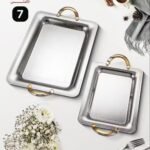 طقم صواني استالس 2 قطعه 18/10