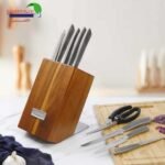 ⁦طقم سكينه علي استاند 10 قطع بحامل خشب⁩ - الصورة ⁦2⁩